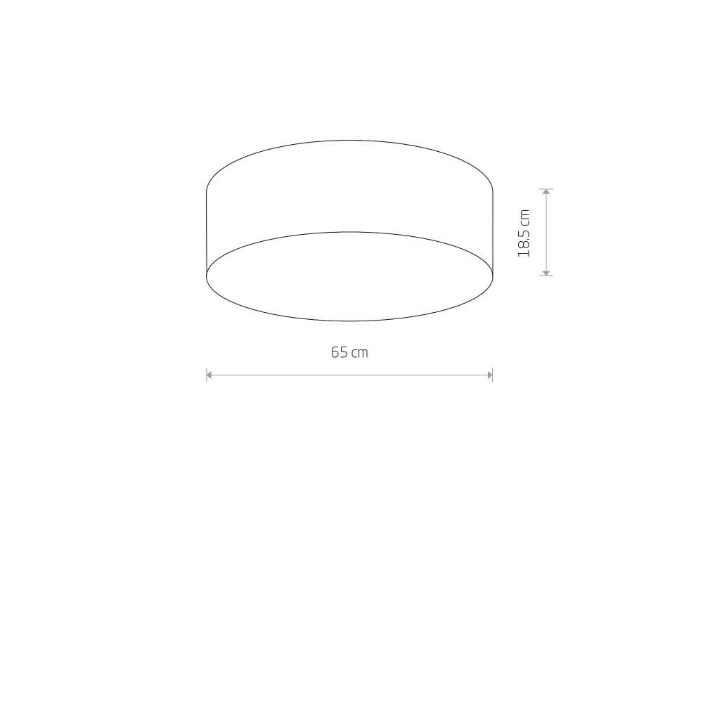 Graue Deckenlampe Cameron Ø 65cm Lyora 5903139968294