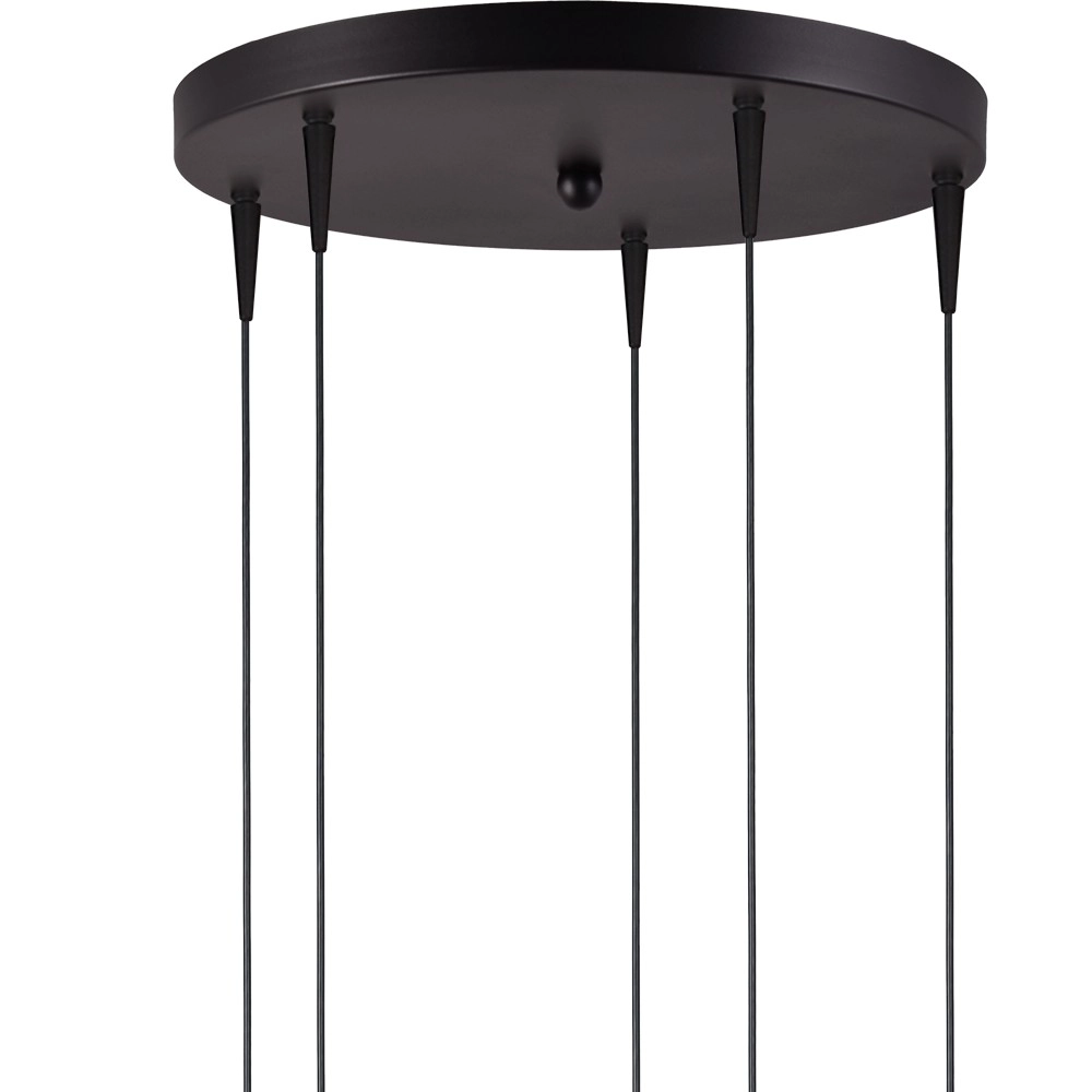 5-Licht Pendellampe Talana schwarz mit goldener Ø 35cm DTW Masterlight 8718121347448
