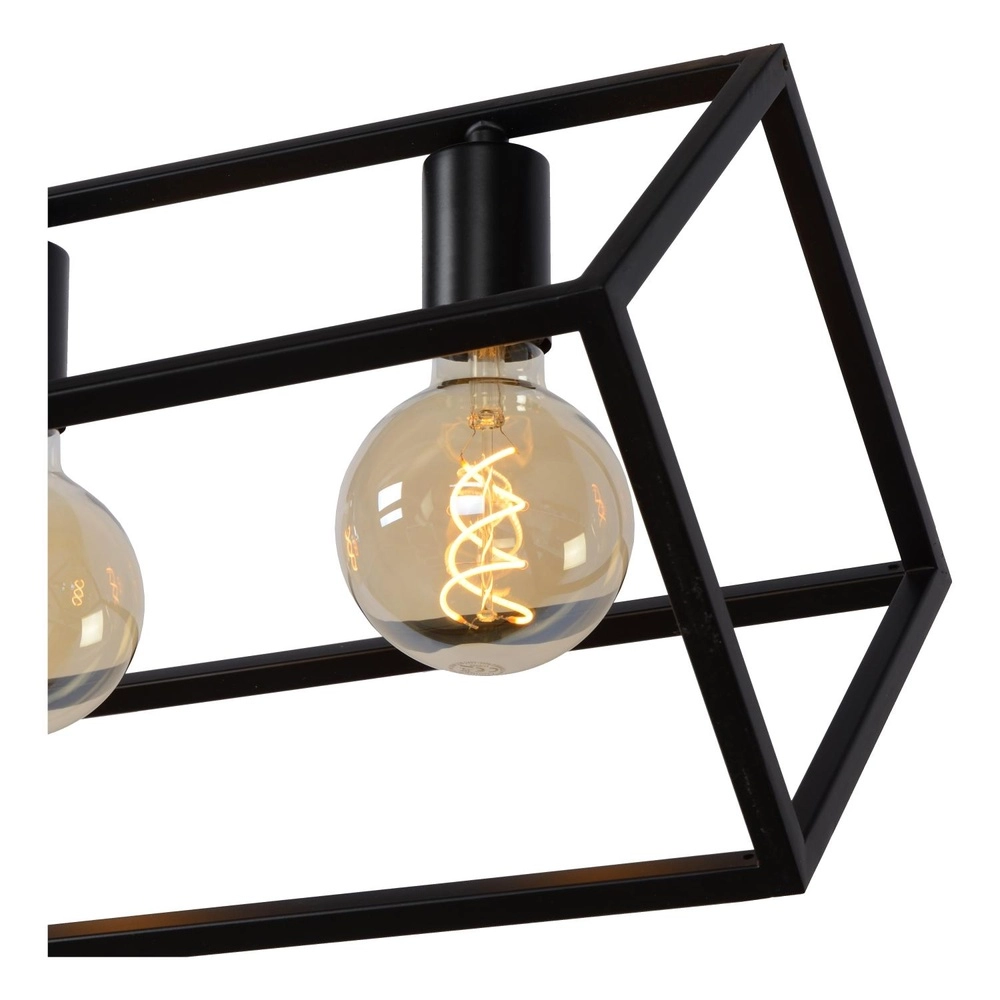 Moderne Pendellampe Fabian 6-Licht Schwarz Lucide 5411212010810