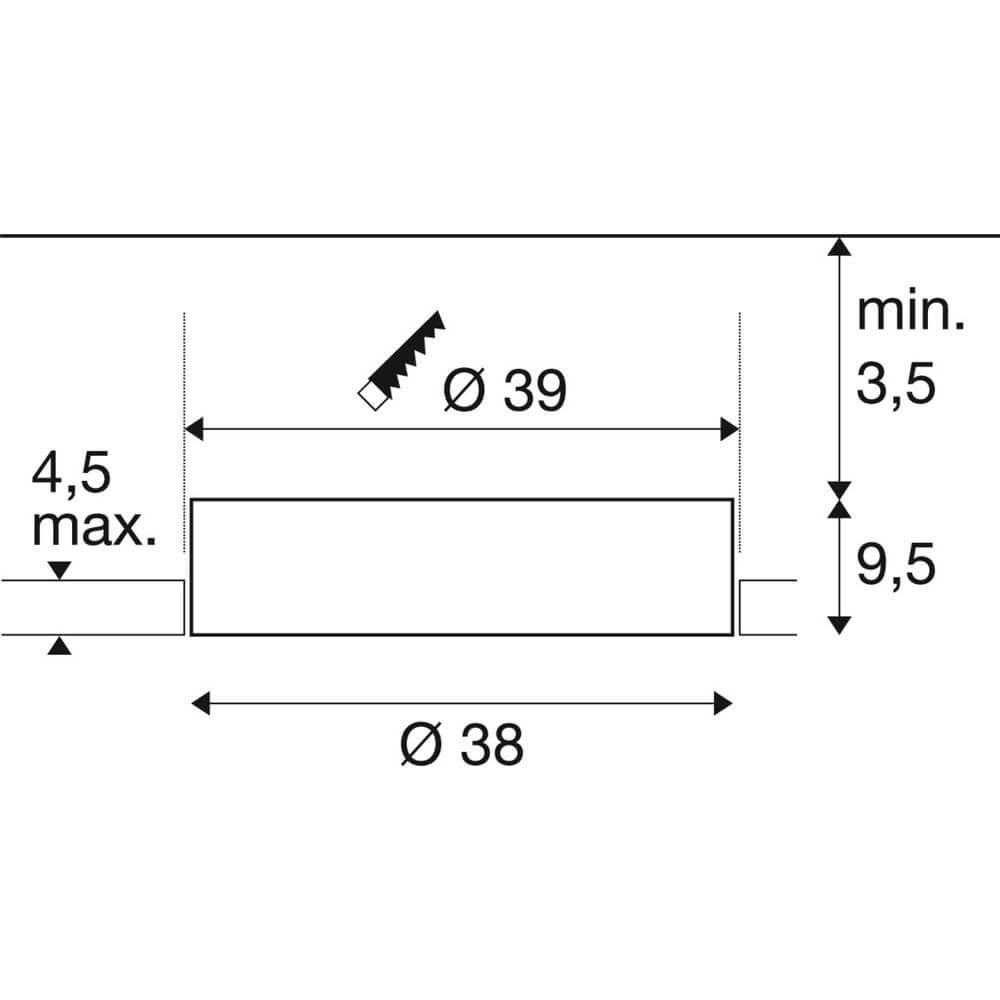 Deckeneinbauleuchte Medo 40 weiß Ø 40cm SLV 4024163297677