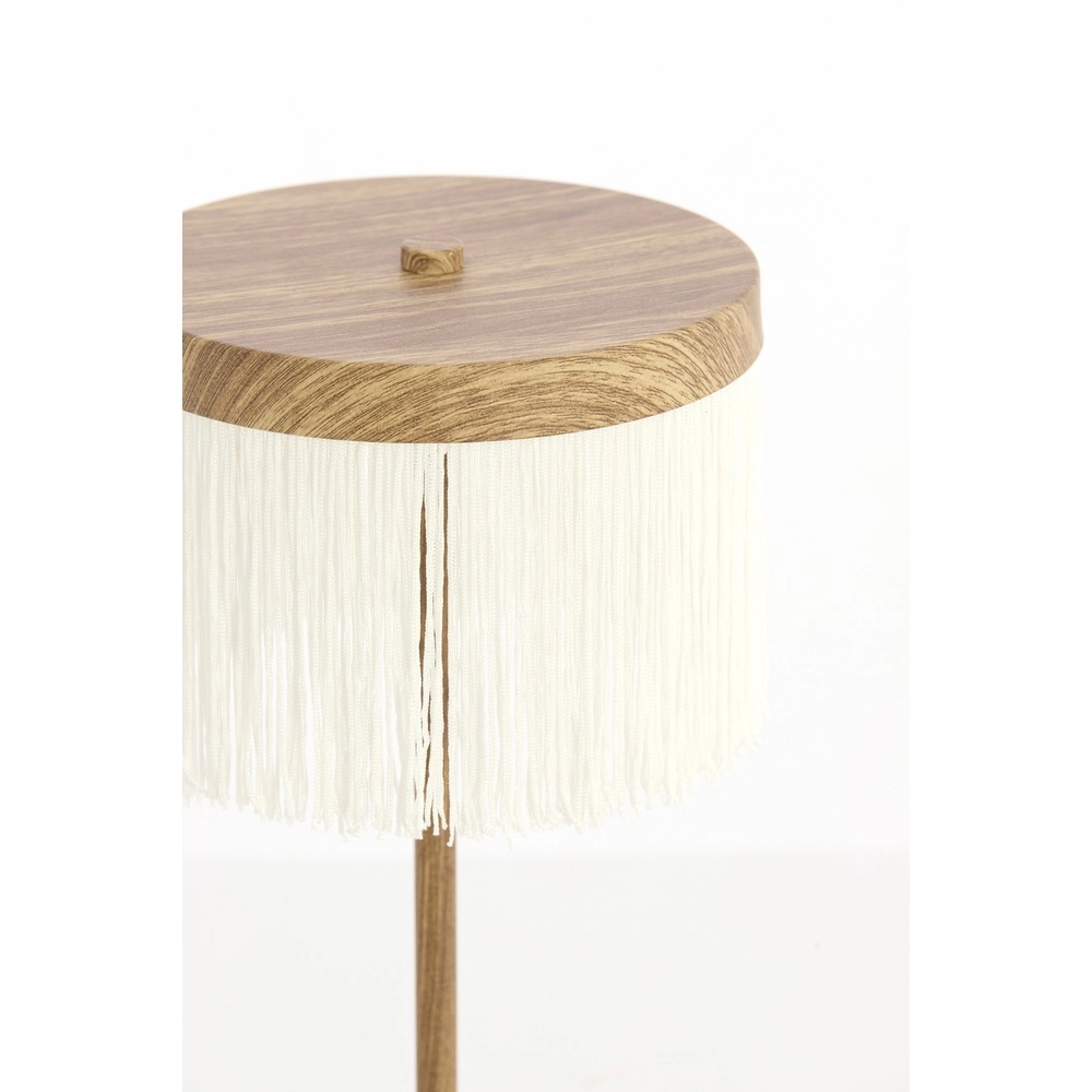Wiederaufladbare Tischlampe Diny Holzoptik mit Weiß Light & Living 8717807816360