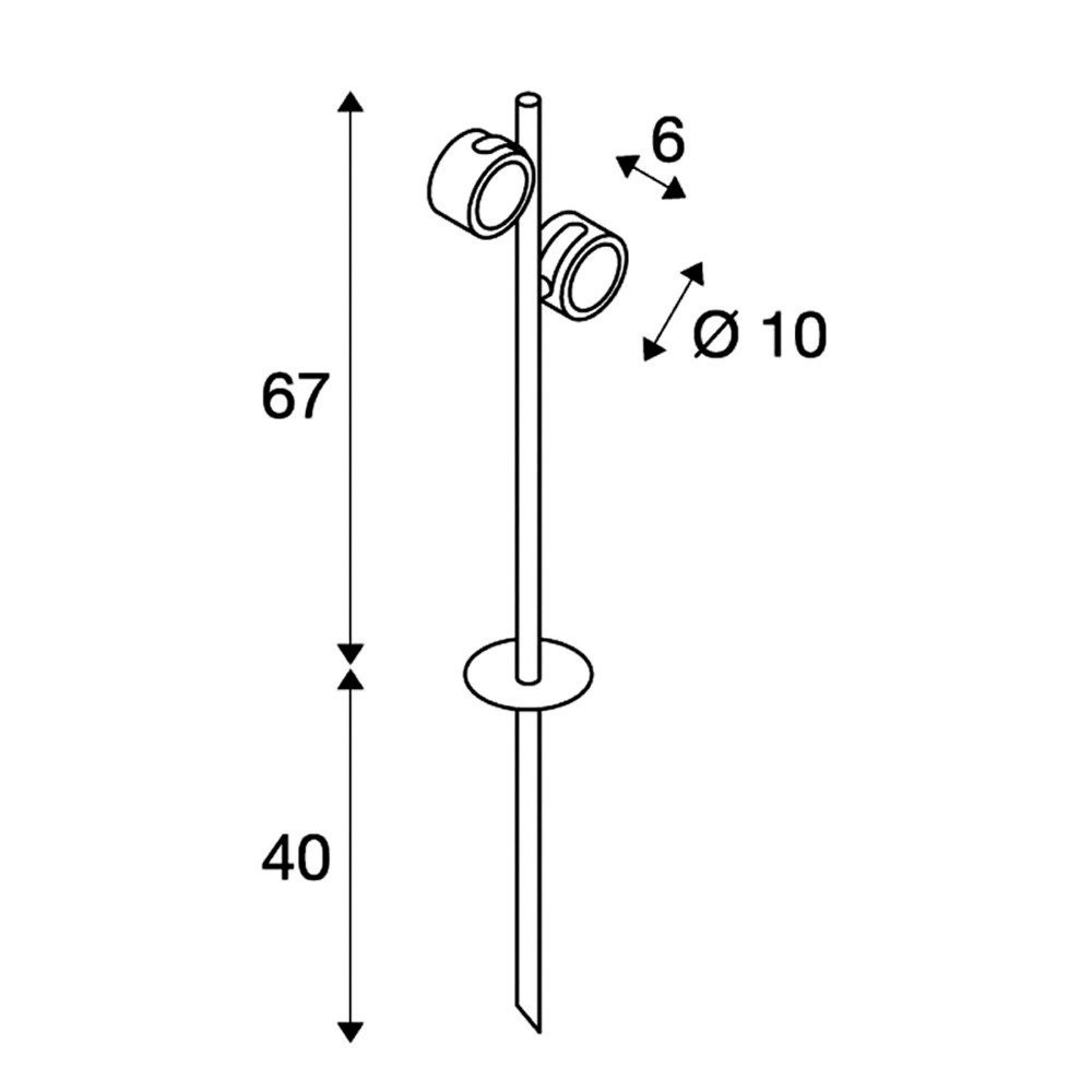 Spießstrahler Sitra 260 SL Spike SLV 4024163134460