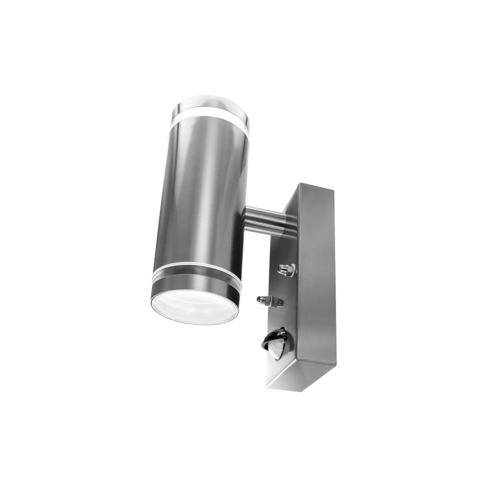 Doppelwand-Scheinwerfer mit Sensor Opden Edelstahl – 2x GU10 Lyora 5055788285663