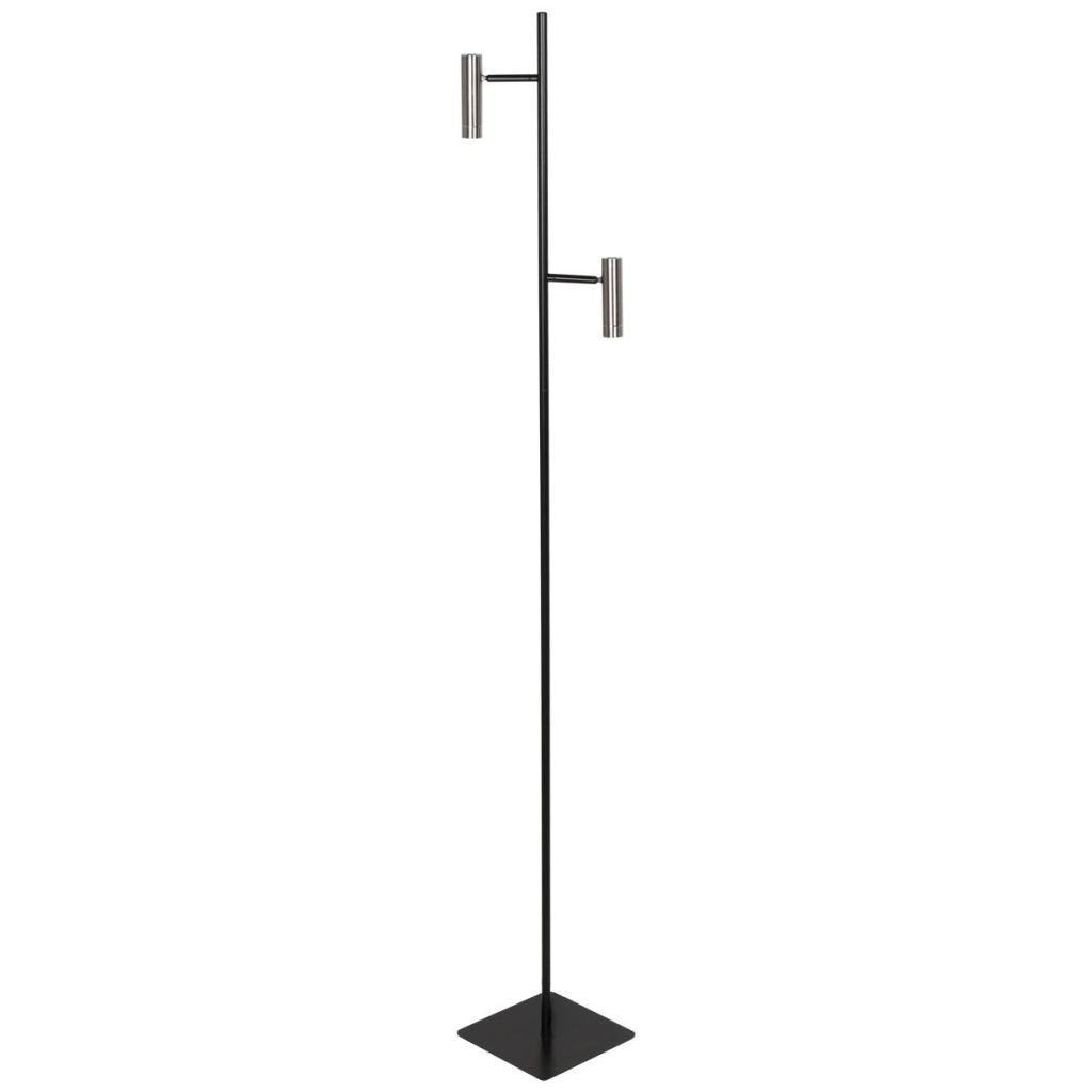 Stehlampe 2-Leuchten Lumo Schwarz mit Nickel Steinhauer 8712746184679