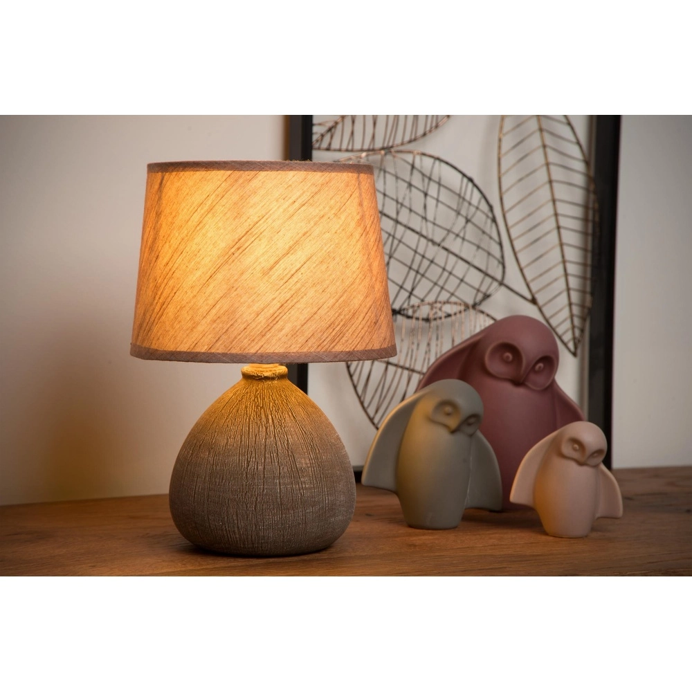 Tischlampe Ramzi Braun Lucide 5411212470188