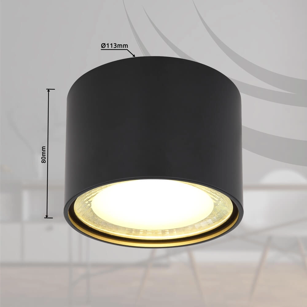 Deckenlampe Serena Ø 11,3cm schwarz Globo 9007371402144