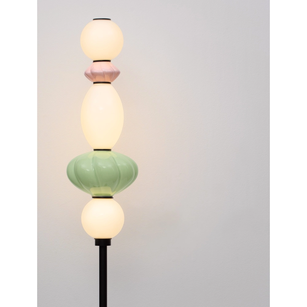 Stehlampe Oneta weiß - rosa - grün Lyora 5212017473967