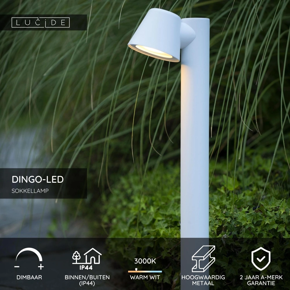 Gartenlampe Dingo-Led IP44 weiß Lucide 5411212144119