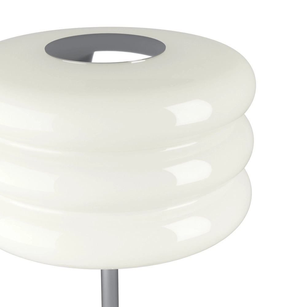 Design-Tischlampe Tortora Chrom mit weißem Ø 20 cm
