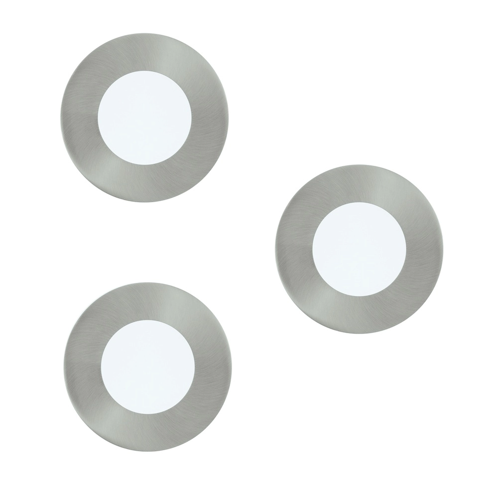 Set aus drei versenkten Scheinwerfern Fueva 1 Nickel Eglo 9002759330842