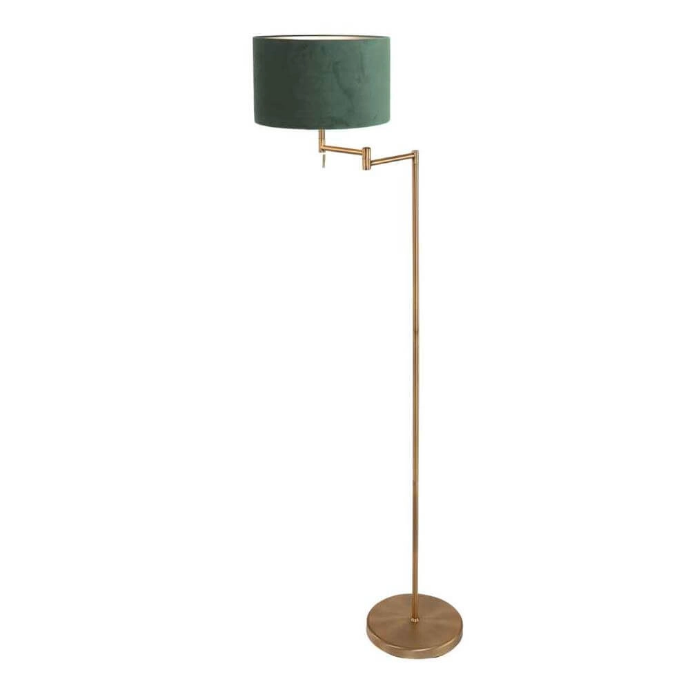 Stehlampe Bella Bronze mit grüner Kappe Steinhauer 8712746174465