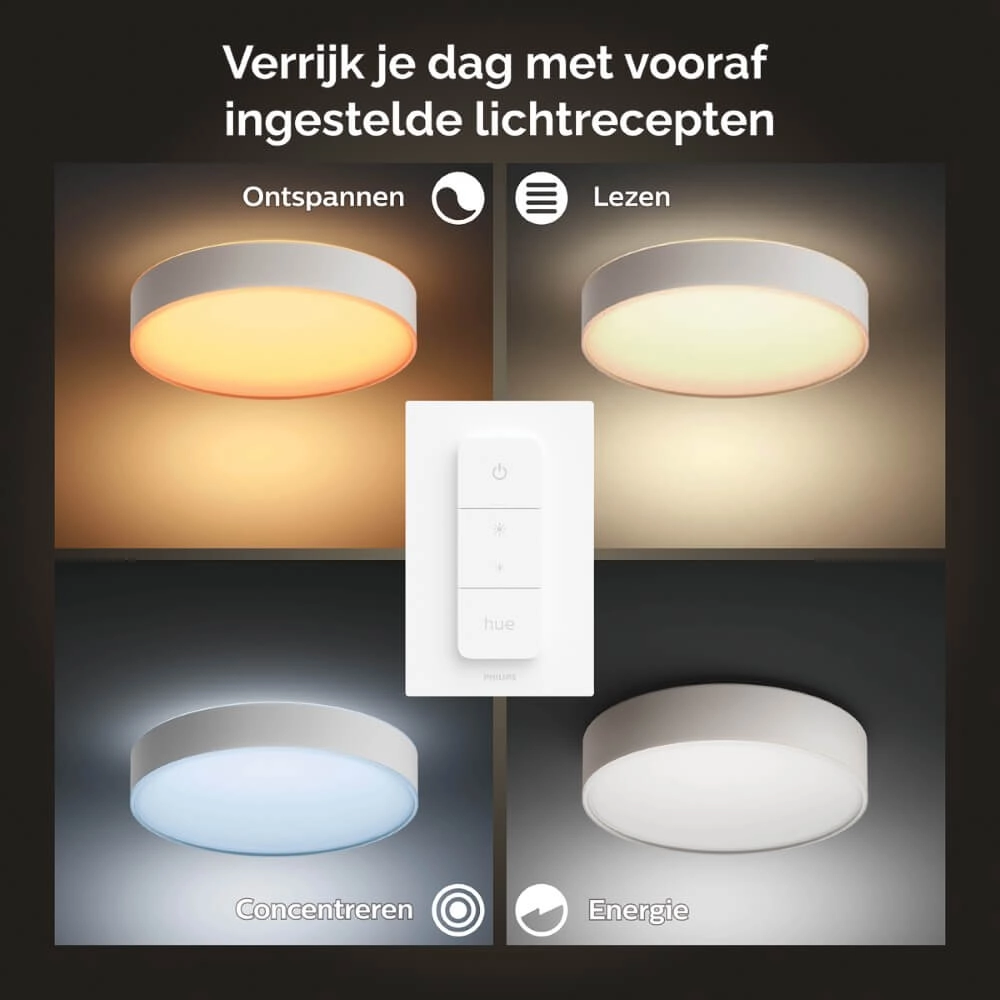 Deckenleuchte Hue Enrave XL - White Ambiance Ø 55,1cm weiß Philips 8718696176474