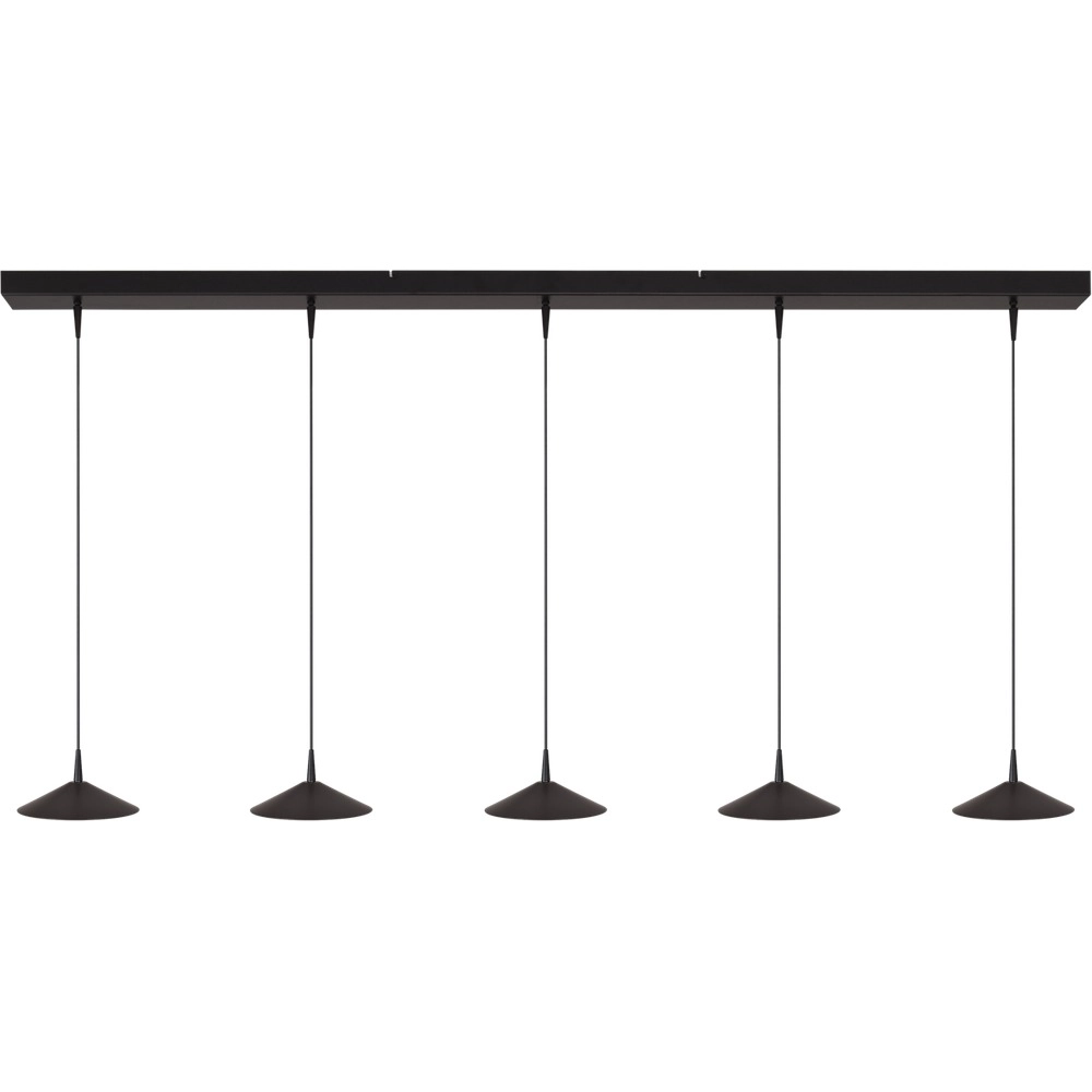 5-Licht Pendellampe Ceppo schwarze Ø 18 cm