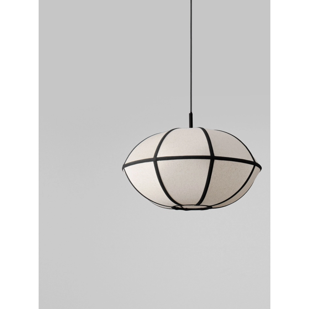 Pendellampe Brera schwarz mit weißem Ø 45 cm Lyora 5212017493569