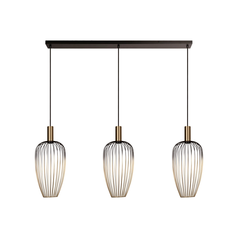 3-Licht-Drahtlampe Aurelie Gold Lucide Vibes 5411212212290