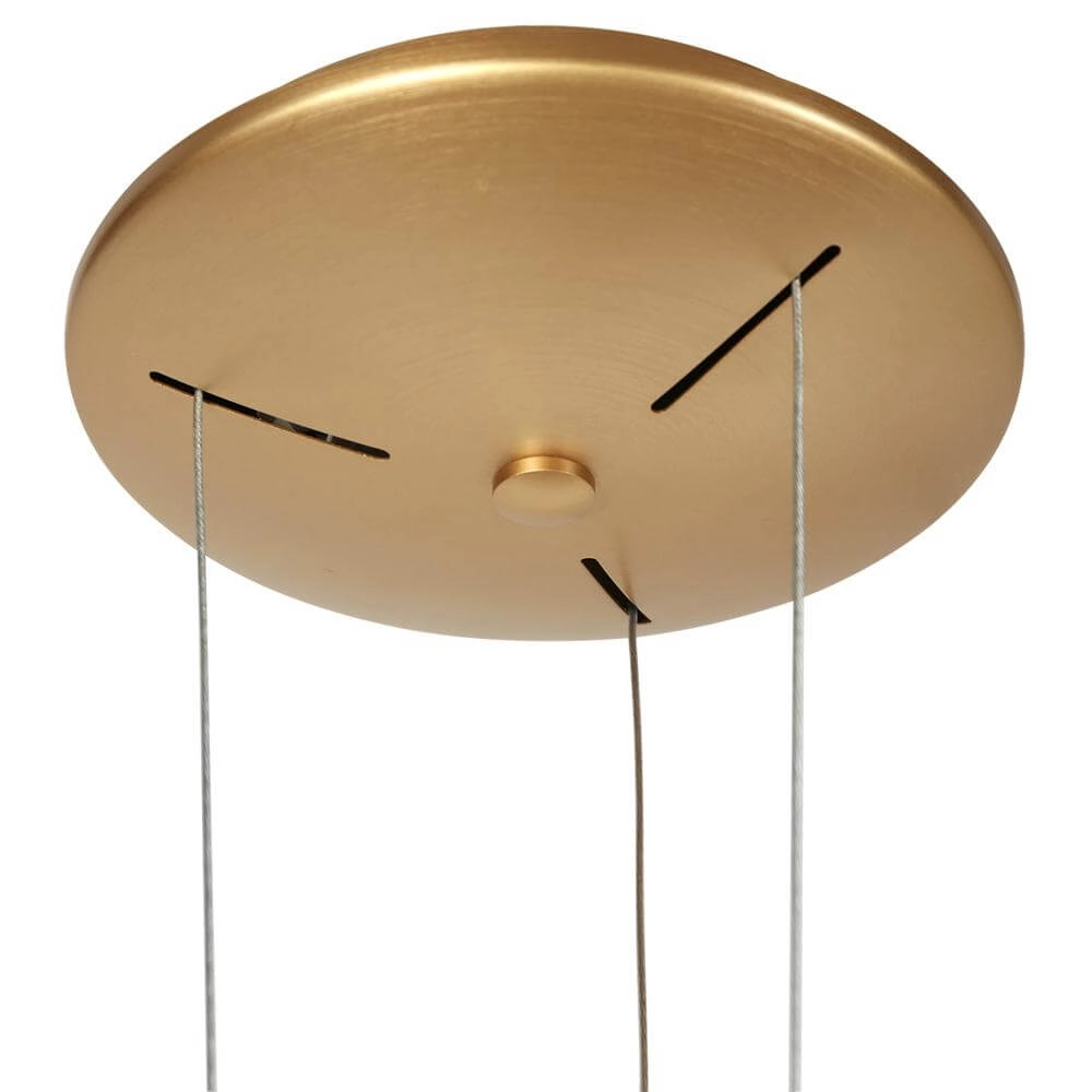 Schlanke Pendelleuchte Ringlux gold Ø 60cm Steinhauer 8712746171969