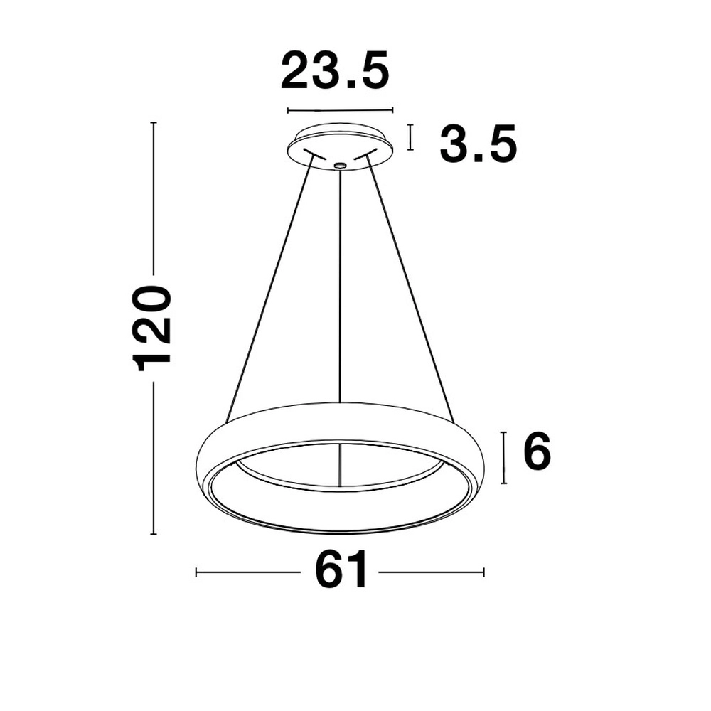 Design-Pendelleuchte Albi kaffeebraun Ø 61cm Lyora 5212017414885