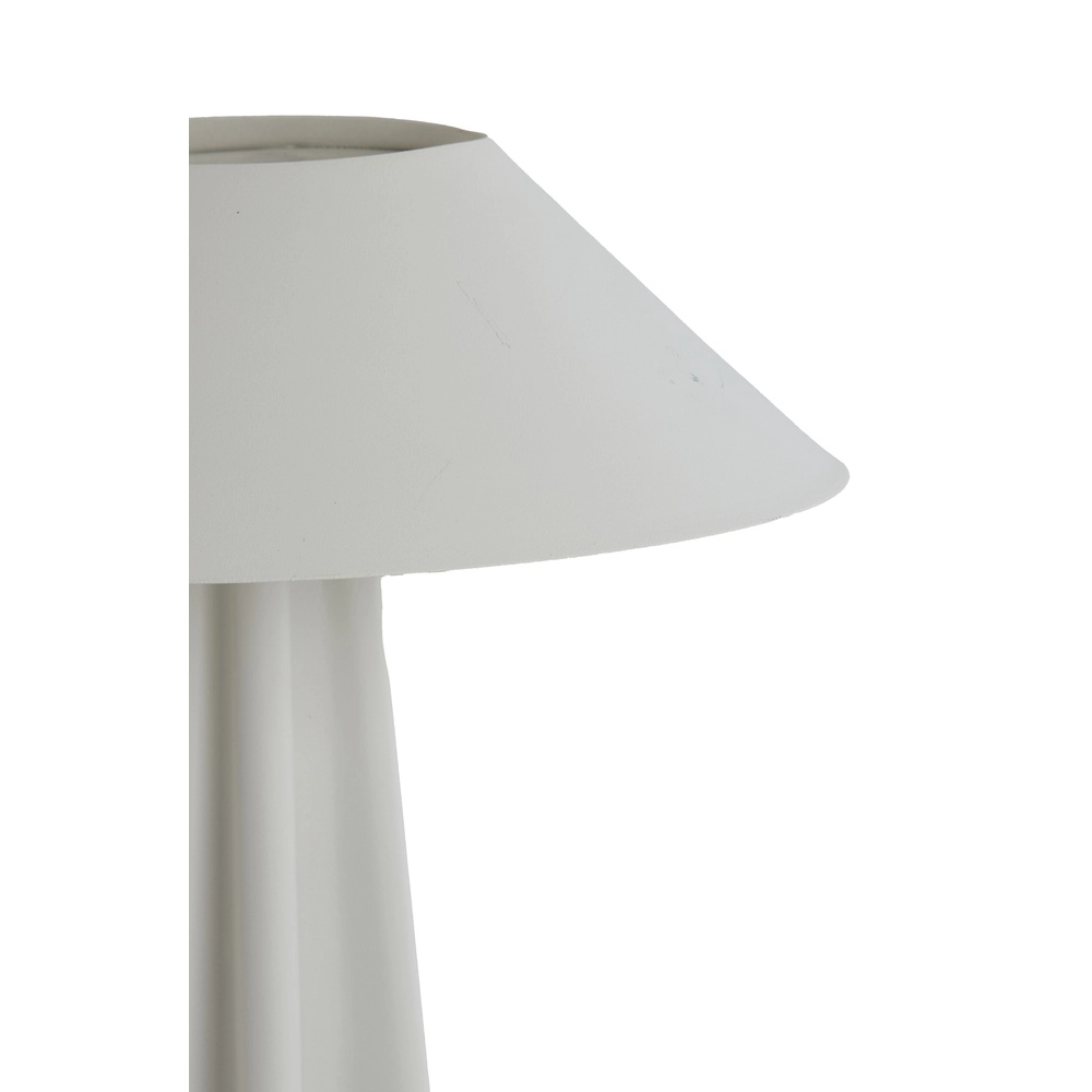Weiße Tischlampe Cukai mit Metallkappe Light & Living 8717807742898