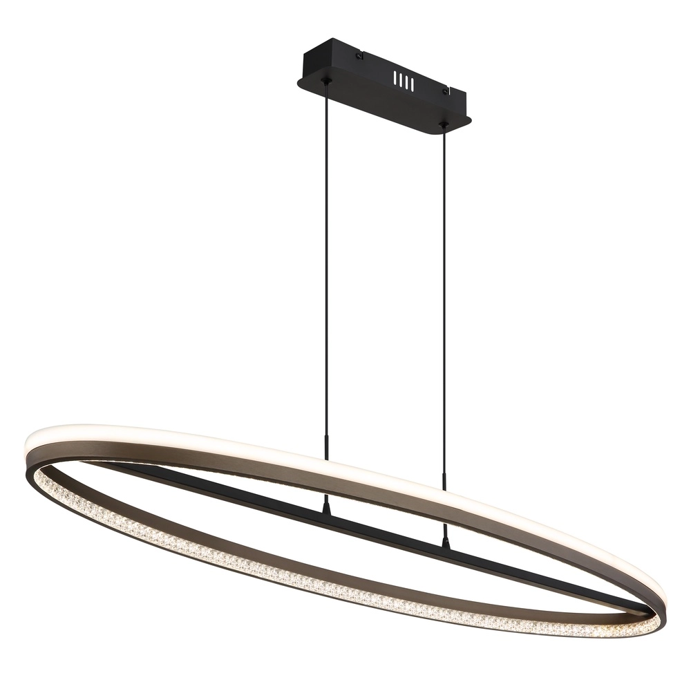 Design-Pendellampe Della Oval Schwarz