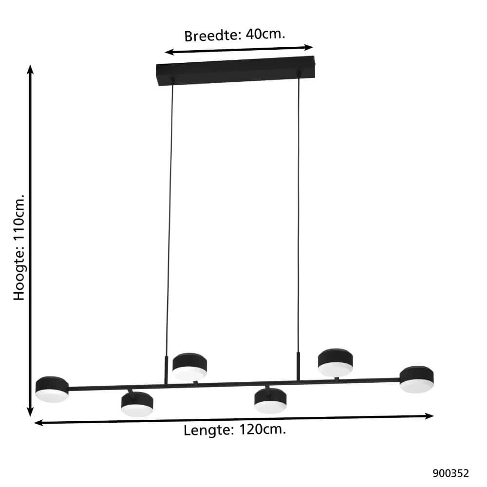 LED-Hängelampe Clavellina Schwarz Eglo 9008606241095