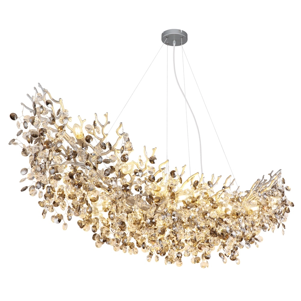 Pendellampe Queena Silbergrau 150 cm