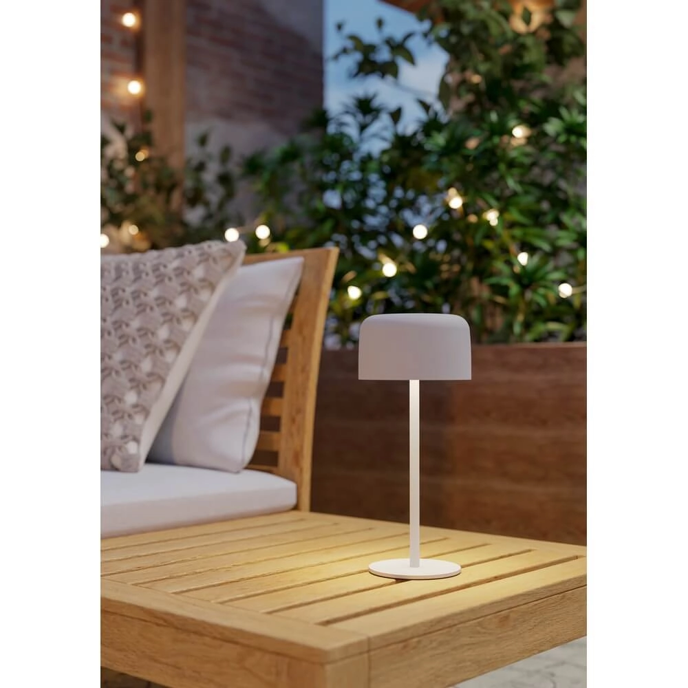 Schlanke Tischleuchte Roccanova Solar White mit USB Eglo 9008606355044