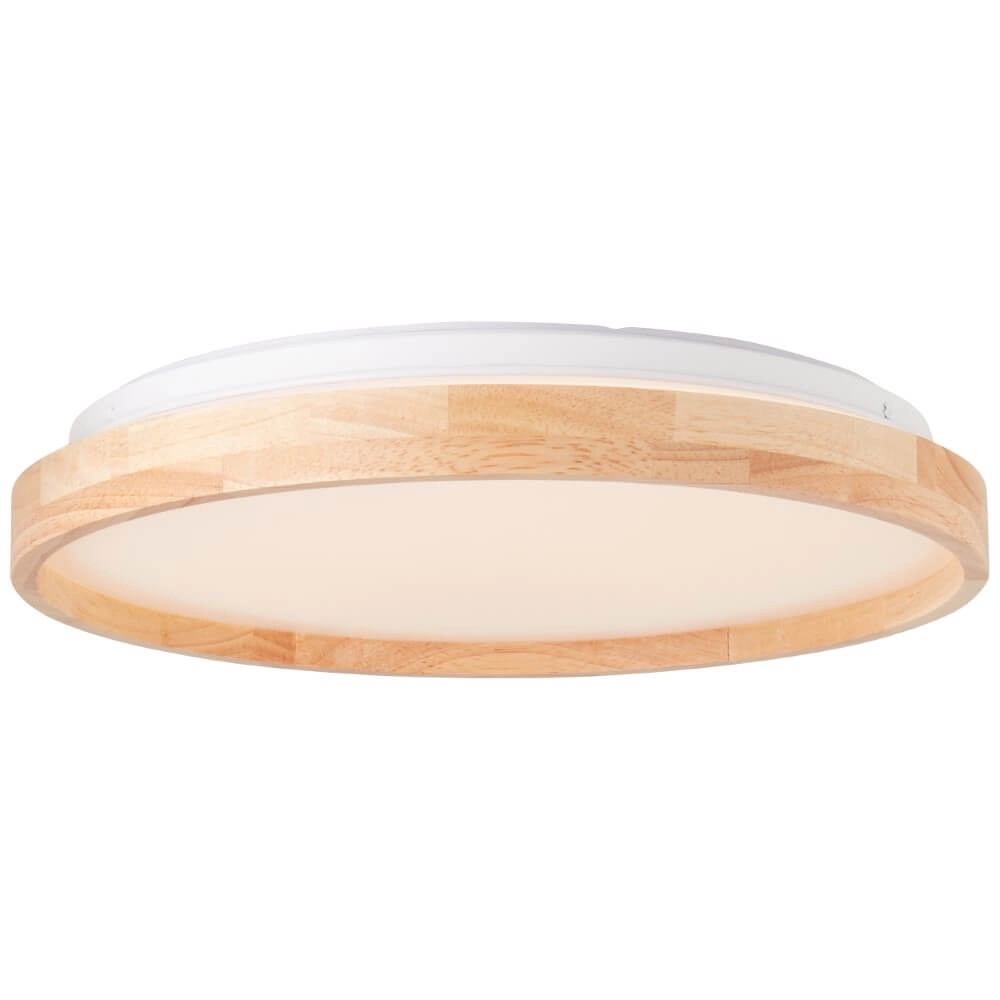 Deckenleuchte Alson Ø 39,5cm weiß mit Holz Brilliant 4004353411335