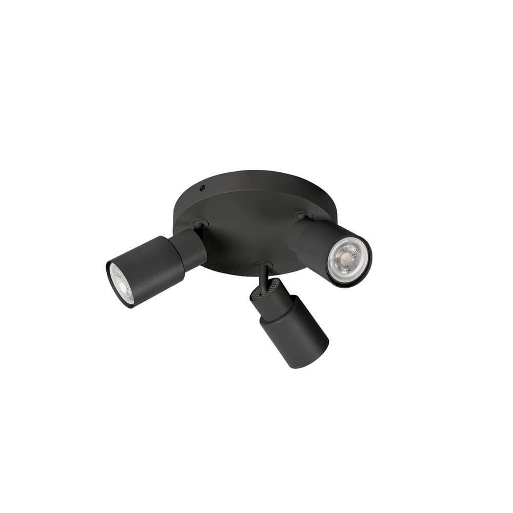 Runder Scheinwerfer Puri 2.0 Tube schwarz 3-flammig SLV 4024163293945