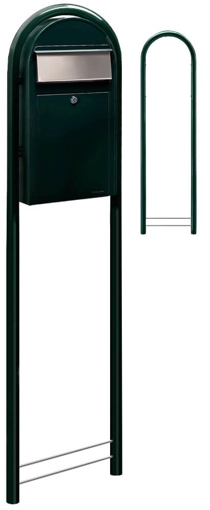 Briefkasten Grande S 6064 i Schwarz Grün Bobi 6417237037305