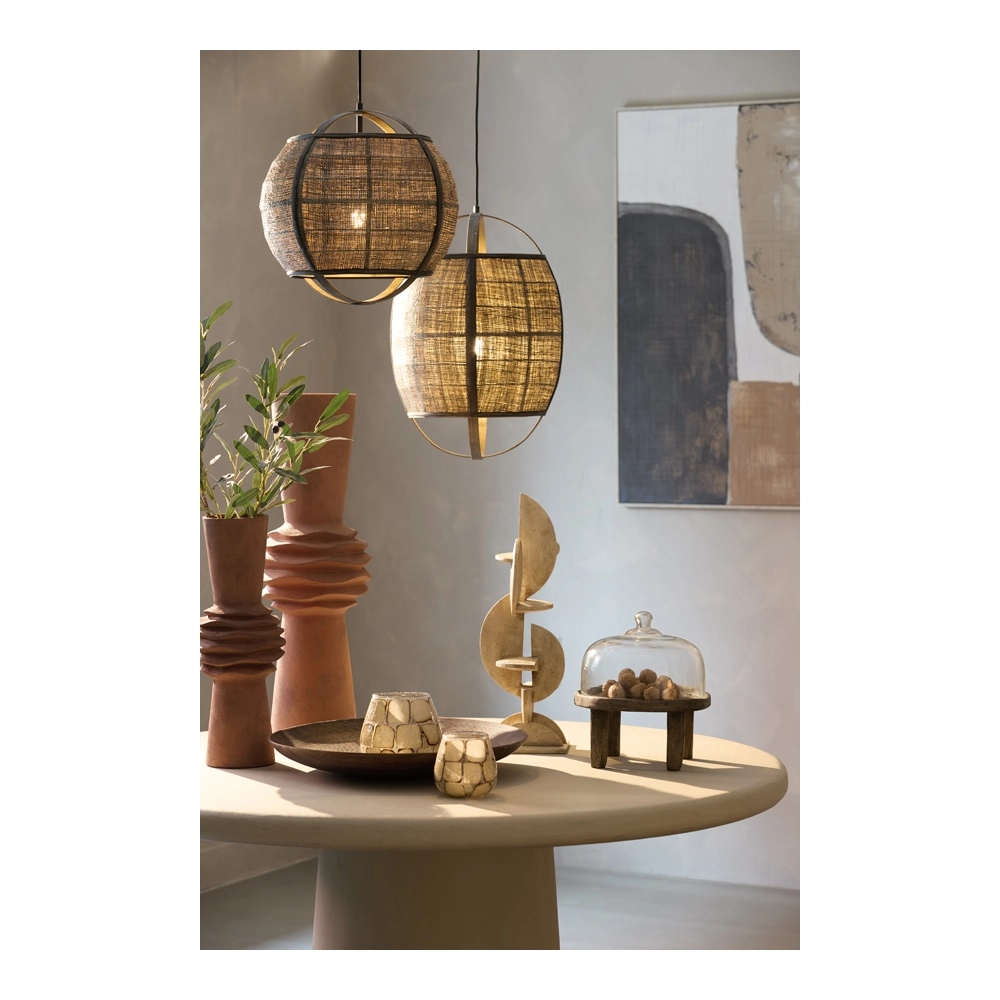 Land-Pendellampe Bozona braune Ø 41 cm Light & Living 8717807843939