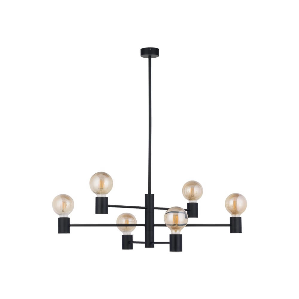 Schwarze Hängelampe Radius 6-Licht Lyora 5903139793292