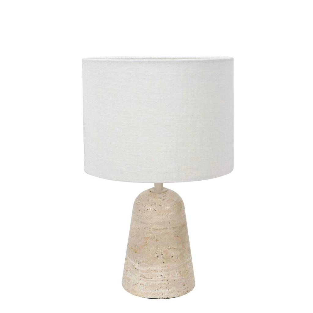Tafellampenstein Travino mit Weißton Ø20 cm