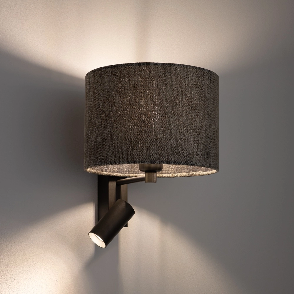 Wandlampe grau Lago mit Tischlampenschirm Lyora 5903139116770