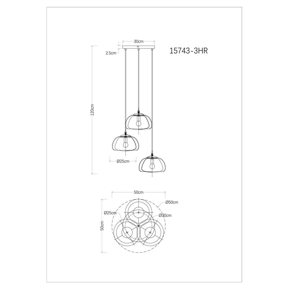 Pendelleuchte Jella 3-flammig rund Globo 9007371455904