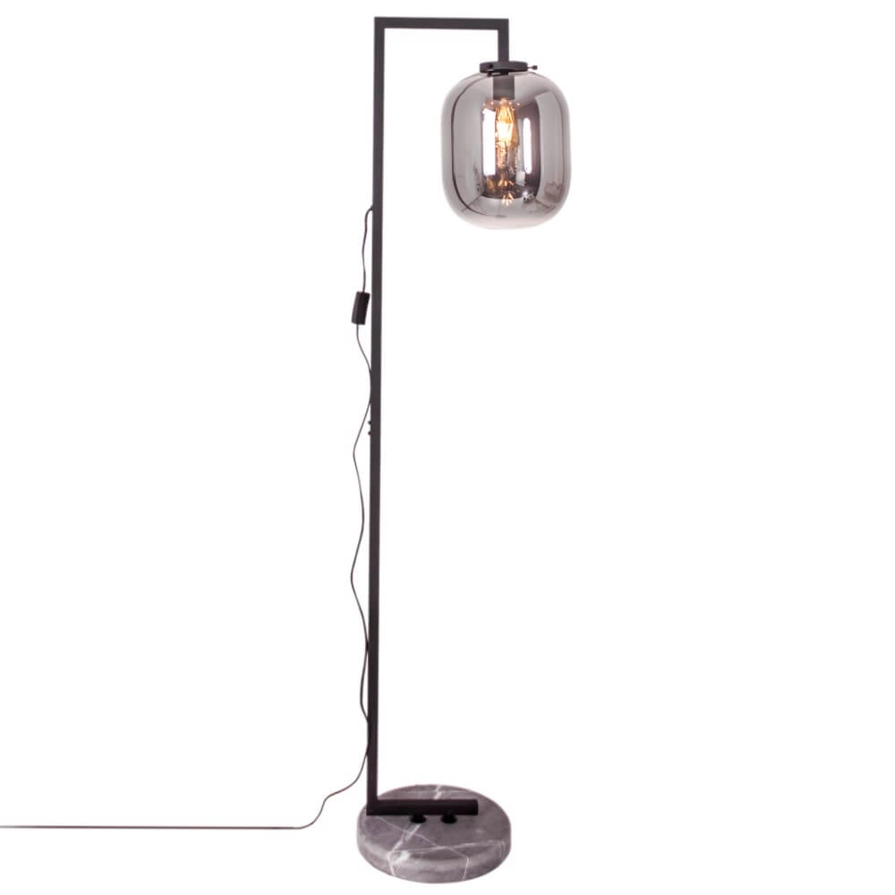 Stehlampe Leola Rauchglas