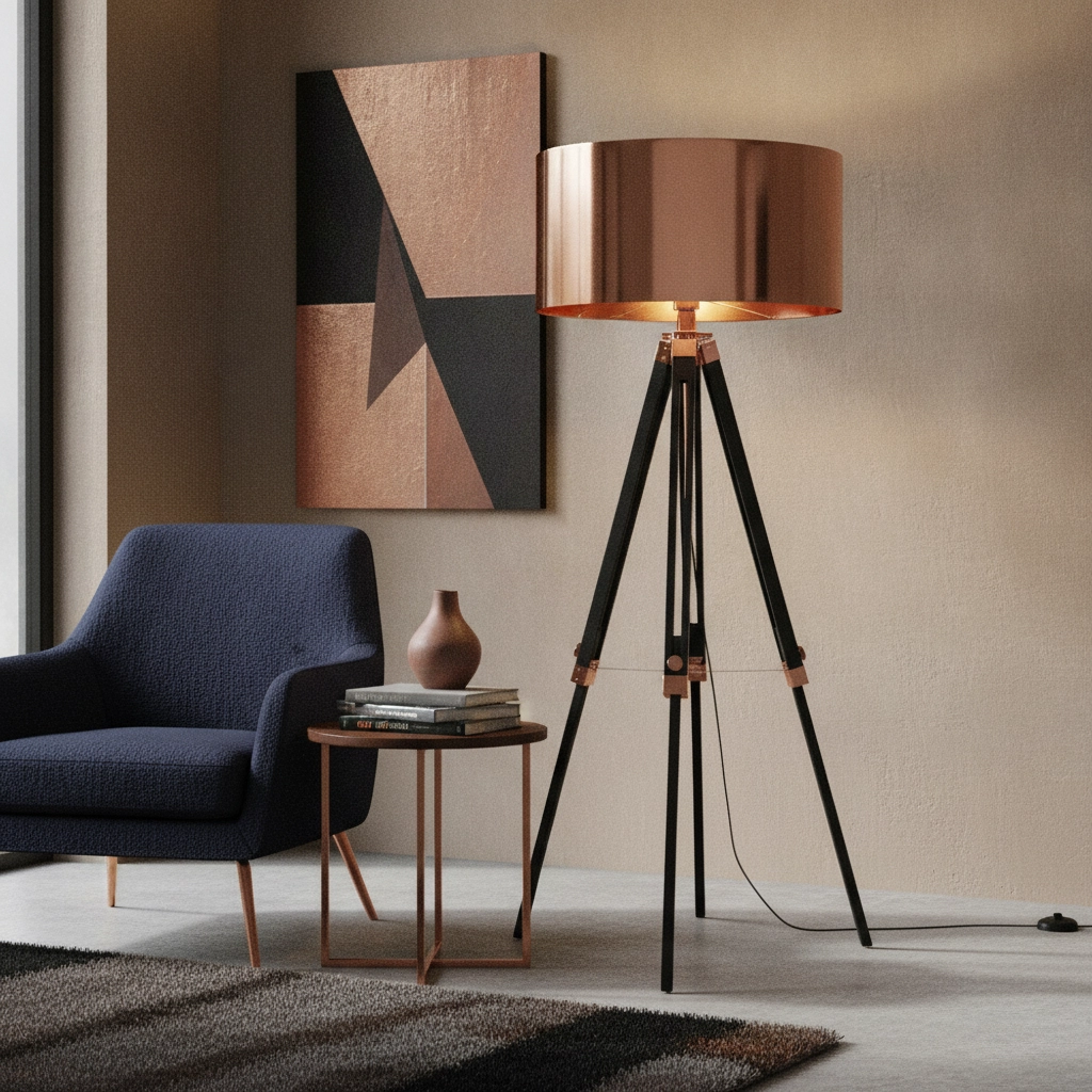 Stativ Stehlampe Jewel 150 cm schwarz mit rotem Käufer
