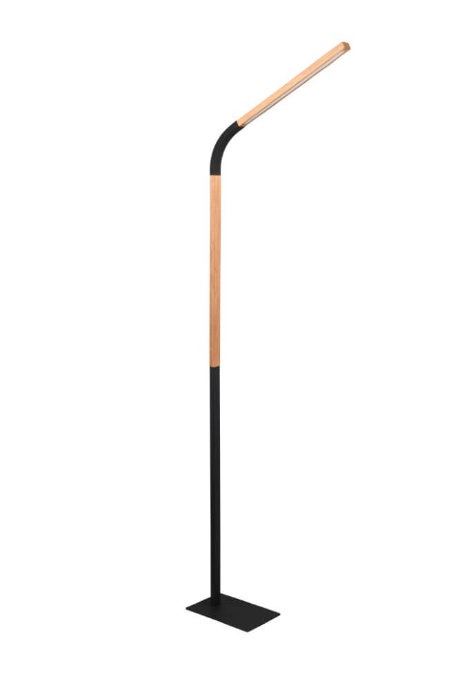 Flexible Leselampe Norris schwarz mit Holz Trio 4017807600018