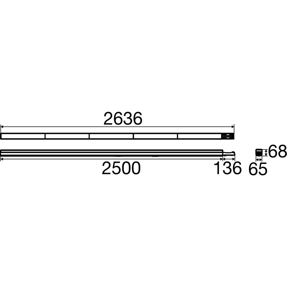 Industrieleuchte Easylight 250cm weiß WB SLV 4024163306065