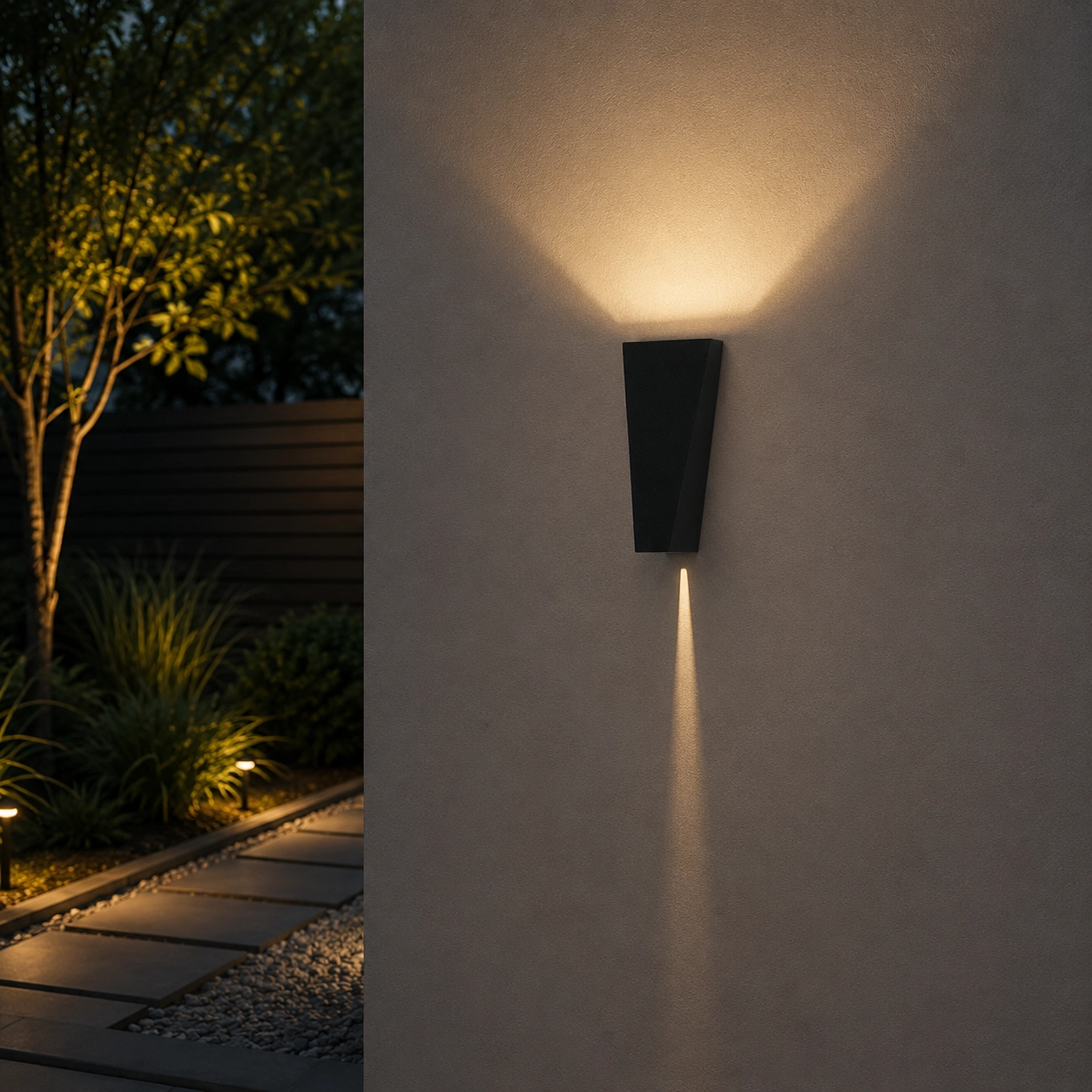 Design-Wandleuchte Veiro anthrazit