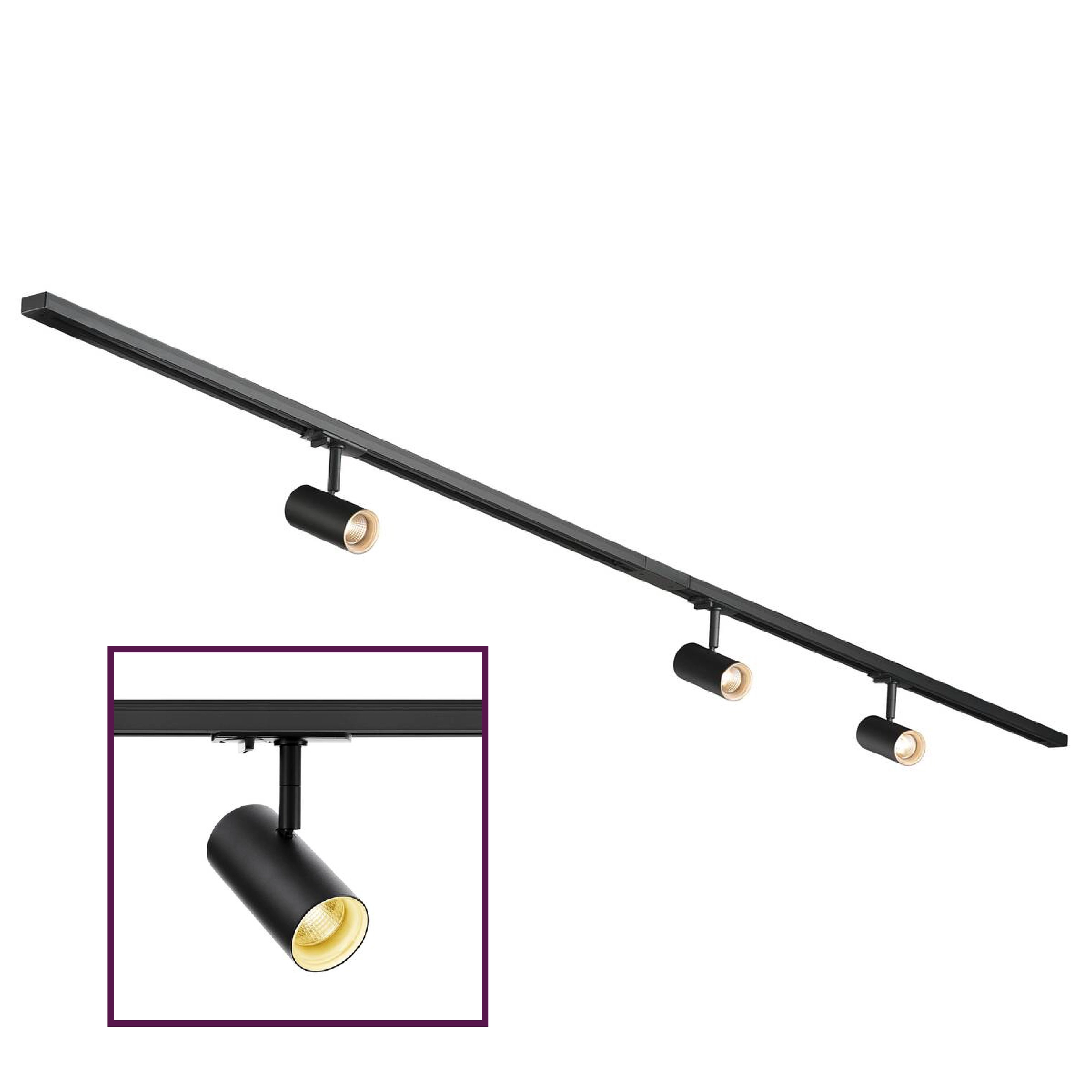Schienenbeleuchtungsset Noblo 1-phasig - Schwarz - 2700K SLV 4024163288040