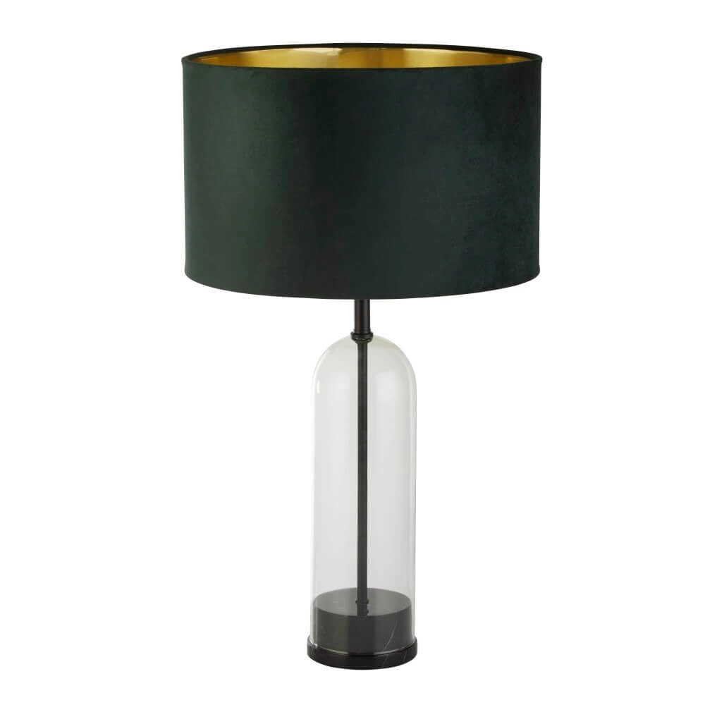 Einzigartige Tischlampe Oxford mit grüner Haube