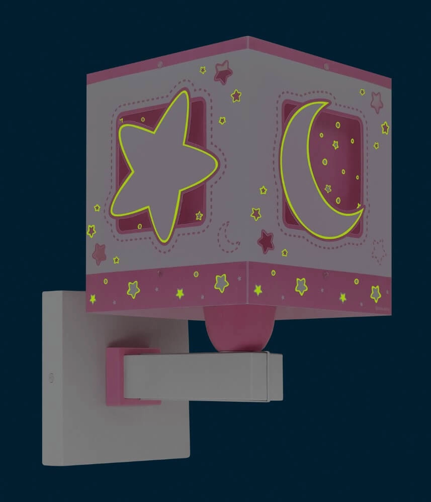 Rosa Wandlampe Moonlight für Kinderzimmer Dalber 8420406001920