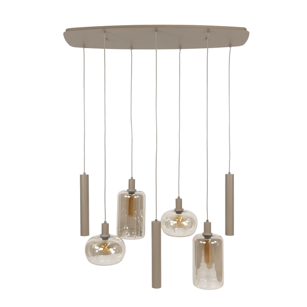 Esstisch-Pendellampe Serene 7-Lichter - Sand Lyora 8716803510920