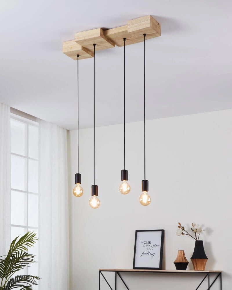 Hängelampe mit 4 Leuchten Halkin Design Eglo 9002759437992