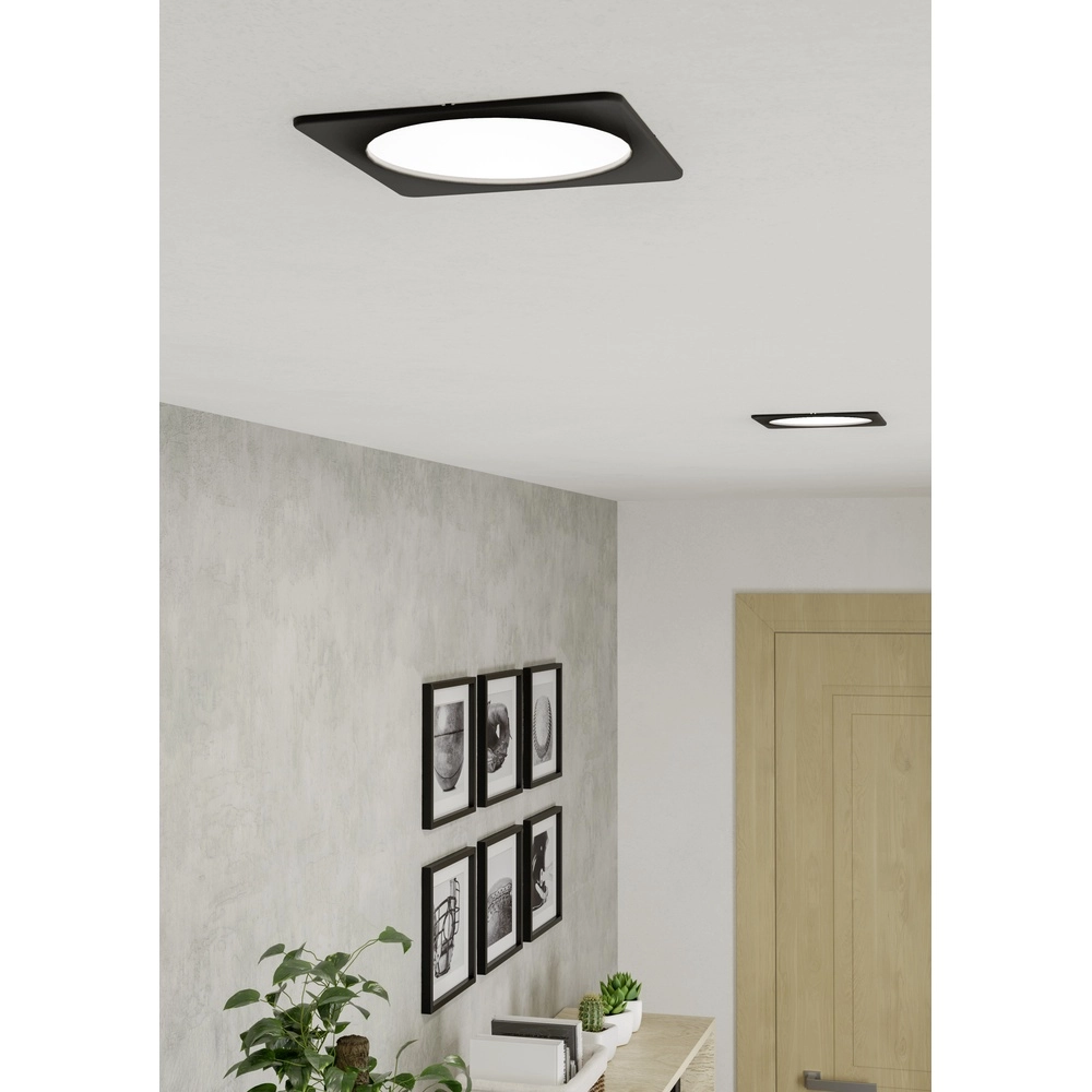 Einbaulampe Fueva 6 Quadrat – Schwarz – 16,6x16,6 cm Eglo 9008606330720