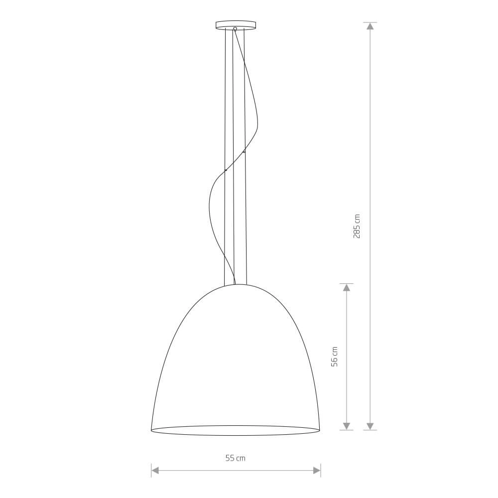 Schwarze Hängelampe Egg L Ø 55cm Lyora 5903139902496