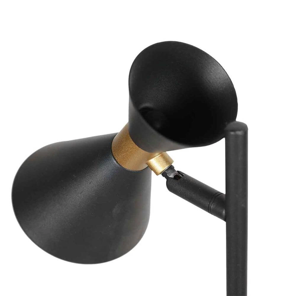 Design-Tischleuchte Preto schwarz mit gold Steinhauer 8712746176308