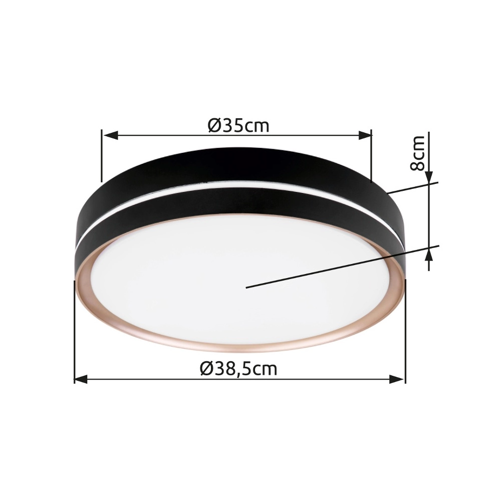 Design-Deckenlampe Manni schwarz Ø 38,5 cm Globo 9007371422159