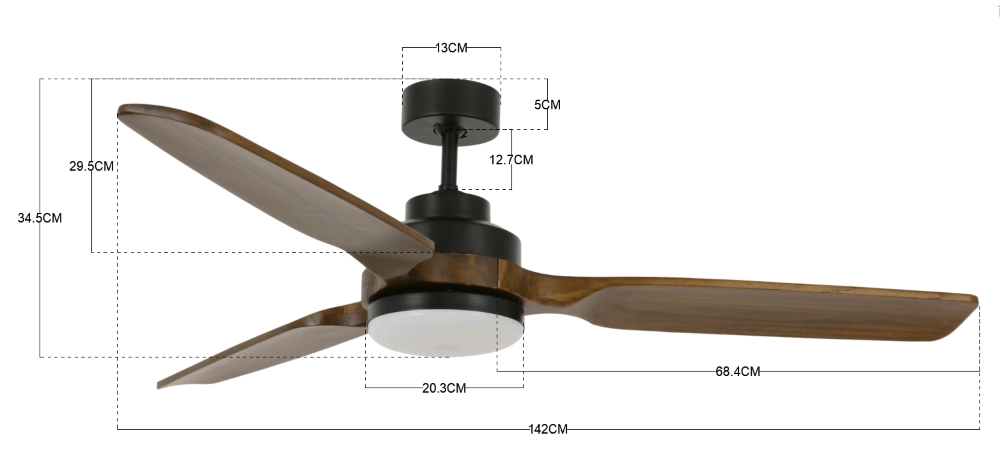 Deckenventilator schwarz Shoalhaven Ø 143cm Beacon 9333509136590