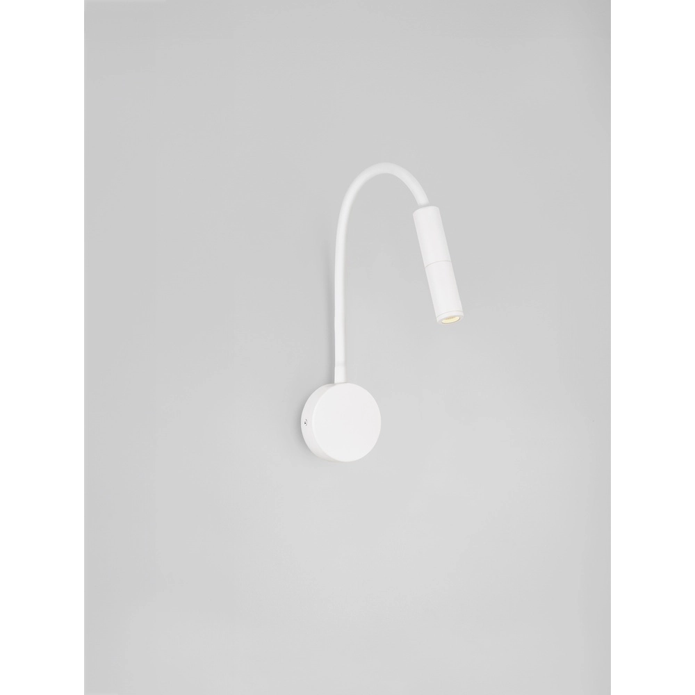Nachttischlampe Sonica weiß